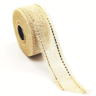 Dekoband Jute - natur-gold