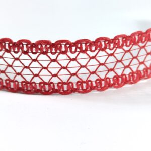 Spitzenband Torino - rot (30 cm)