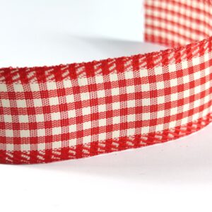 Dekoband Oslo - rot-weiß (30 cm)