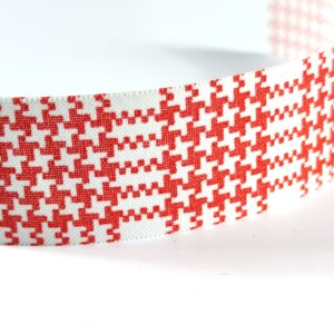 Dekoband Barcelos - weiß-rot (30 cm)