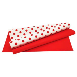 Dekofolie Polka Dot Large - weiß-rot