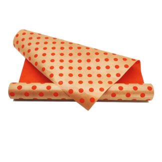 Dekorpapier Polka Dot Large - natur-orange