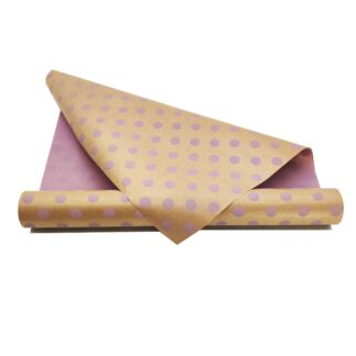 Dekorpapier Polka Dot Large - natur-lila