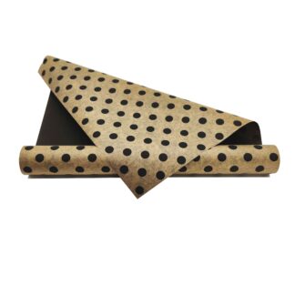 Dekorpapier Polka Dot Large - natur-schwarz