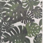 Dekorpapier Monstera - weiß-dunkelgrün (Blatt)