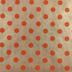 Dekorpapier Polka Dot Large - natur-orange (Blatt)