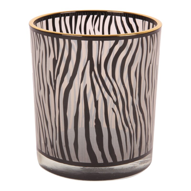 Windlichtglas Baroque Collection Zebra (10cm)