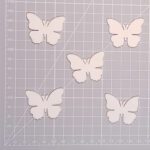 Schmetterlinge Holzdeko weiß